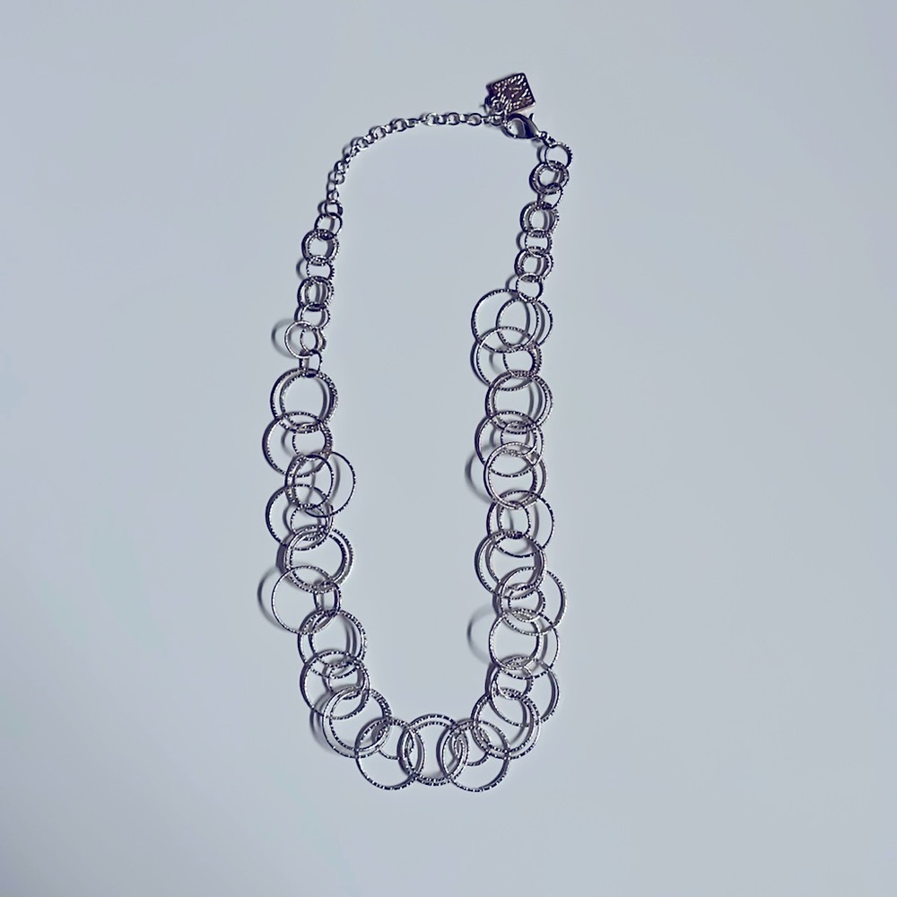 Silver Chain Statement Necklace